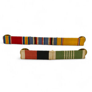 WWII Ribbon Bar Pinbacks US Military Victory‎ Campaign Defense Ribbons more